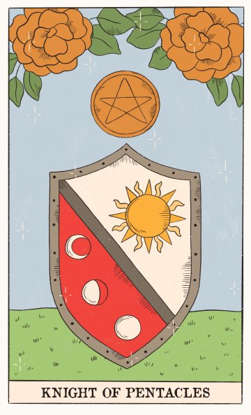 Рицар на Пентаклите (Knight of Pentacles) - Таро карта значение